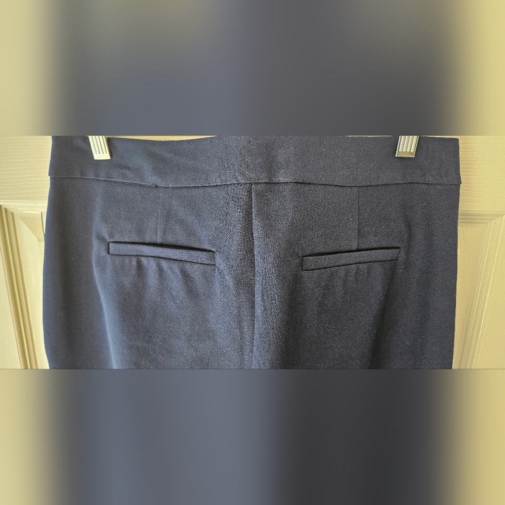 NWT Trina Turk LuLu Straight Leg- Ankle  Cropped Pants- Size 10, Color- Indigo - Picture 8 of 9